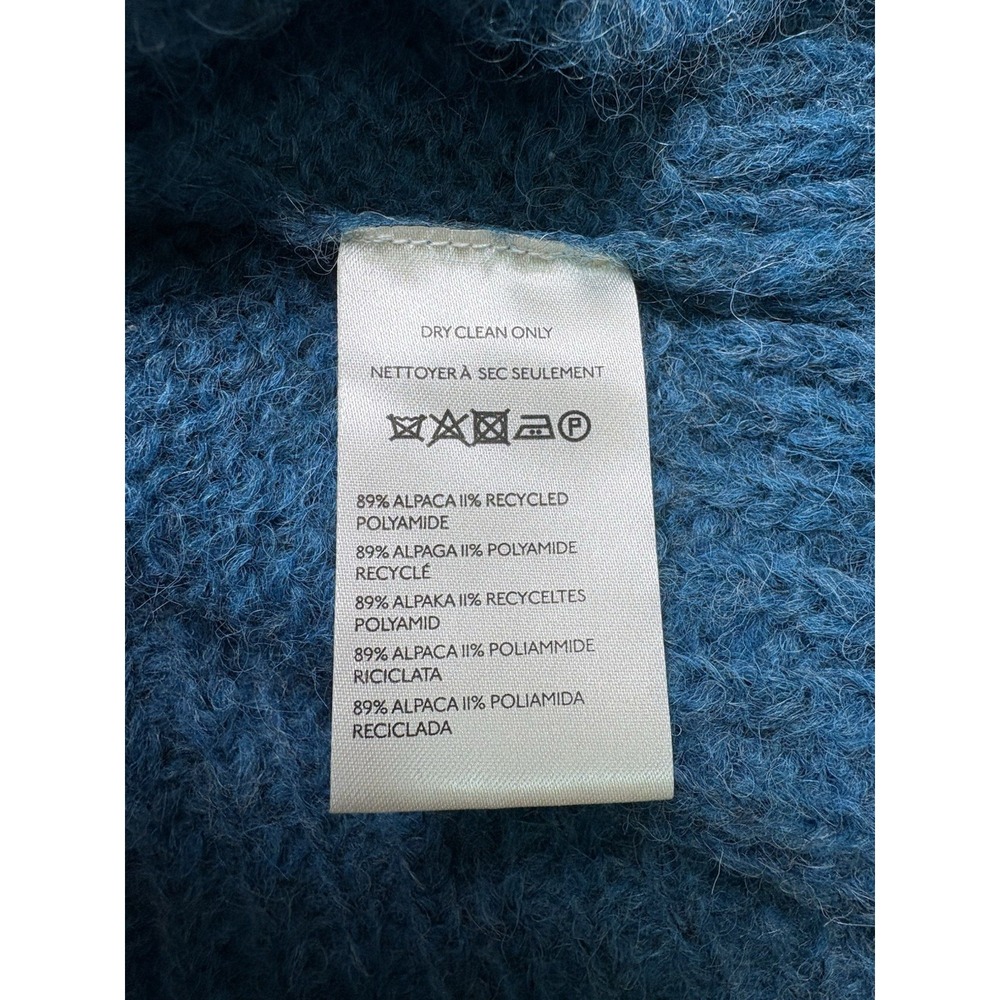 Free People Dream Maker Alpaca Blend Vest Teal Green Biscay Bay S Preppy Boho - Picture 10 of 10